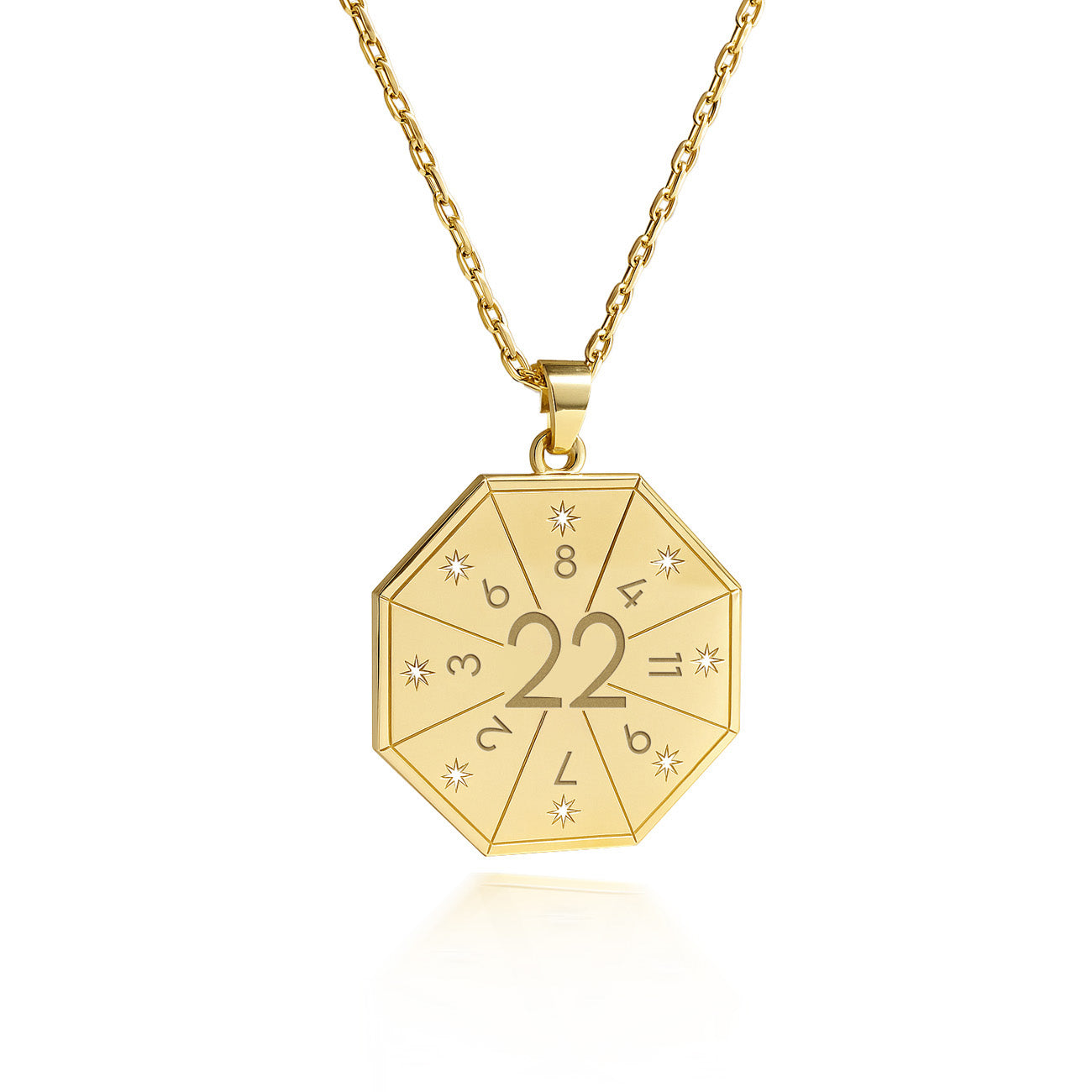 Naszyjnik z wisiorkiem Architekta Ducha (22) w kolorze złotym – Pieczęć Wielkiego Dzieła