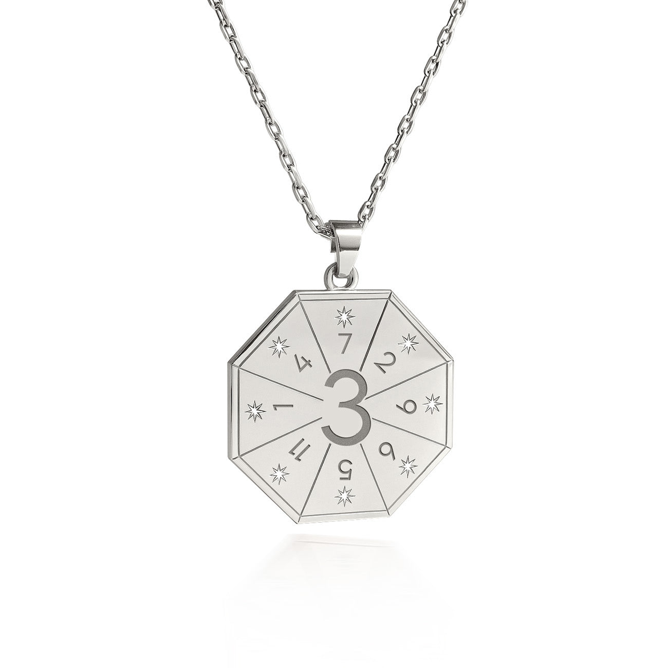 Naszyjnik z wisiorkiem Artysty (3) w kolorze srebrnym – Pieczęć Ekspresji