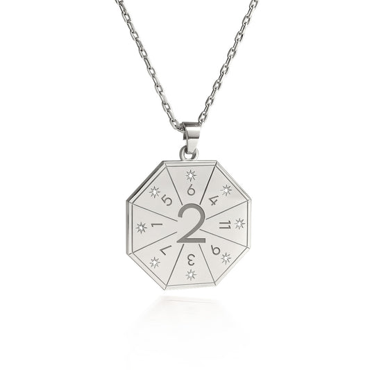 Naszyjnik z wisiorkiem Mediatora (2) w kolorze srebrnym – Pieczęć Harmonii