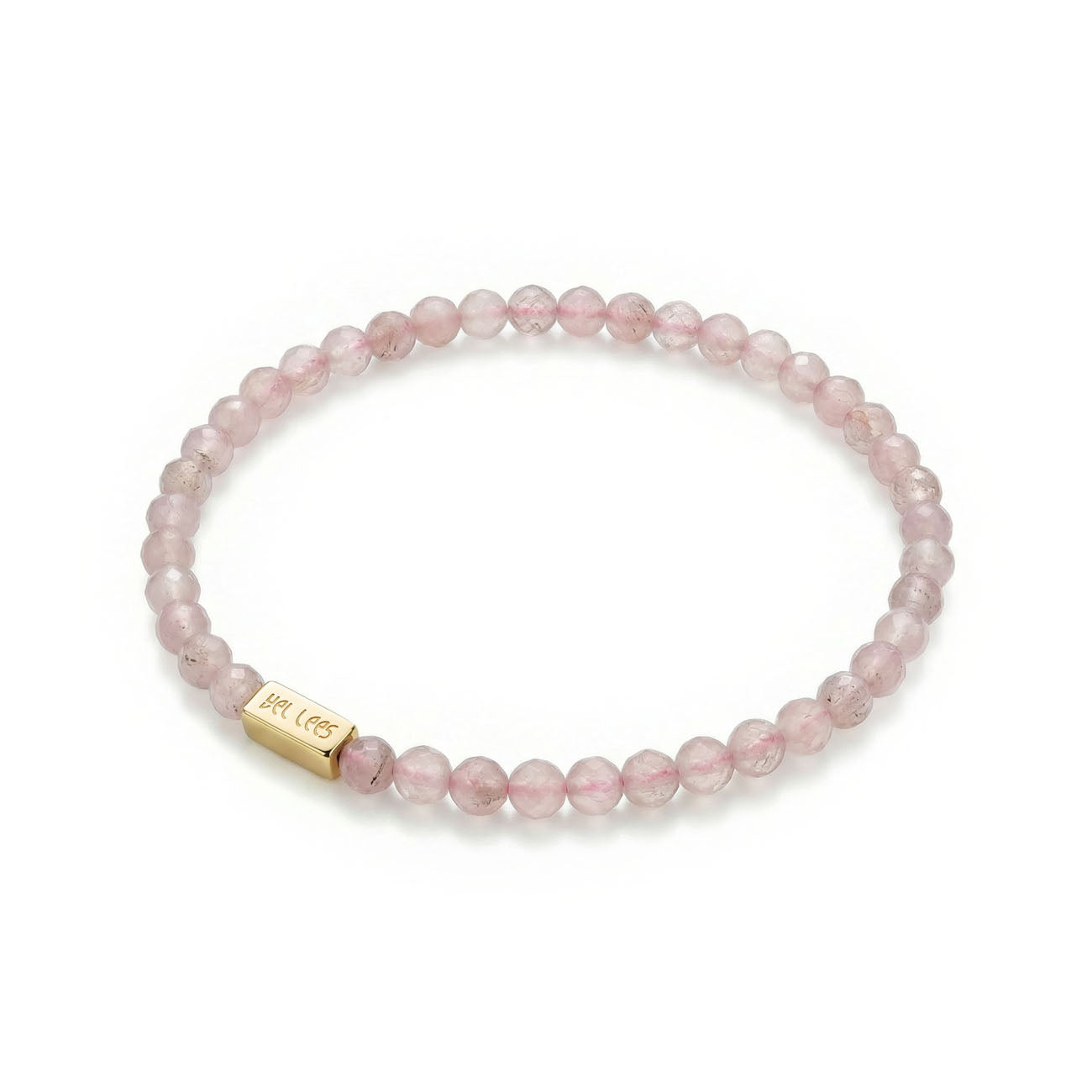 Bransoletka z Kwarcem Różowym i miejscem na charms – Srebro 925