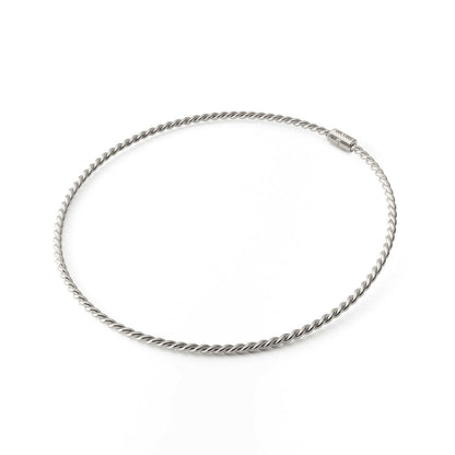 Miedziany naszyjnik tensorowy w kolorze srebrnym - Królewski.