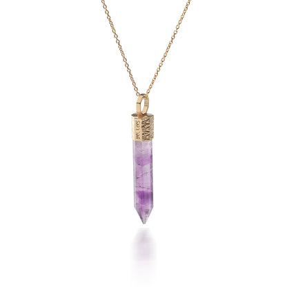 Naszyjnik z Ametystem – Srebro 925 pozłacane