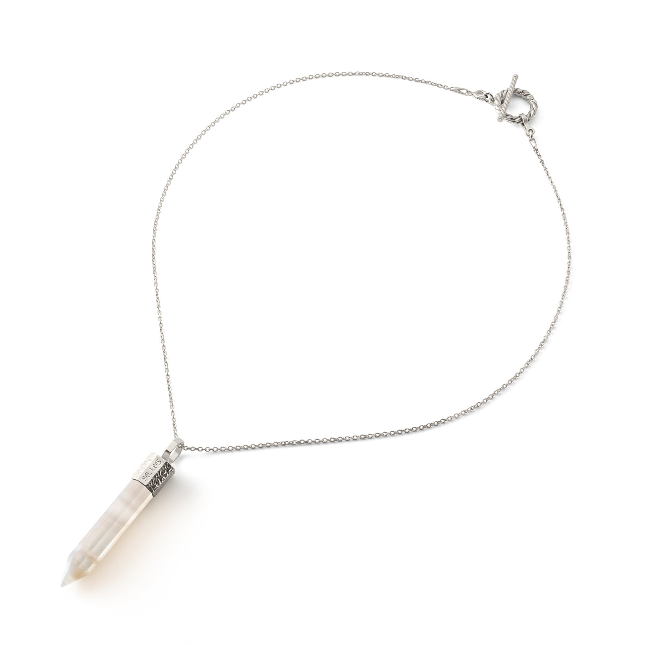 Naszyjnik z Onyksem – Srebro 925 pokryte platyną