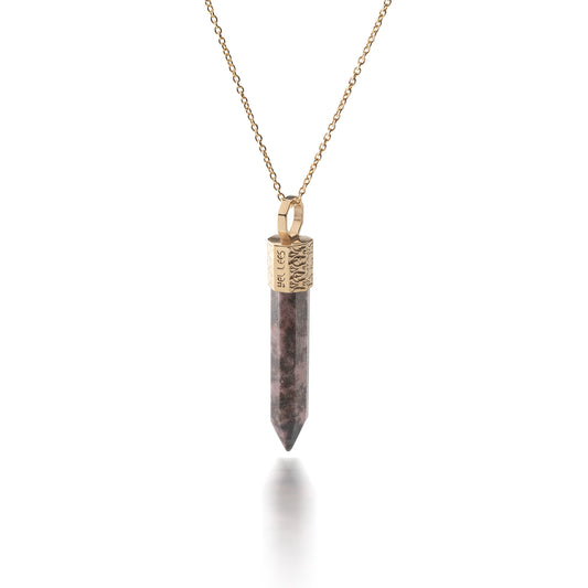 Naszyjnik z Rodonitem – Srebro 925 pozłacane