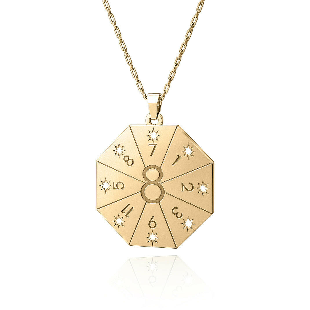 Naszyjnik z wisiorkiem Brama Lwa 8.8 w kolorze złotym – Amulet Duszy.