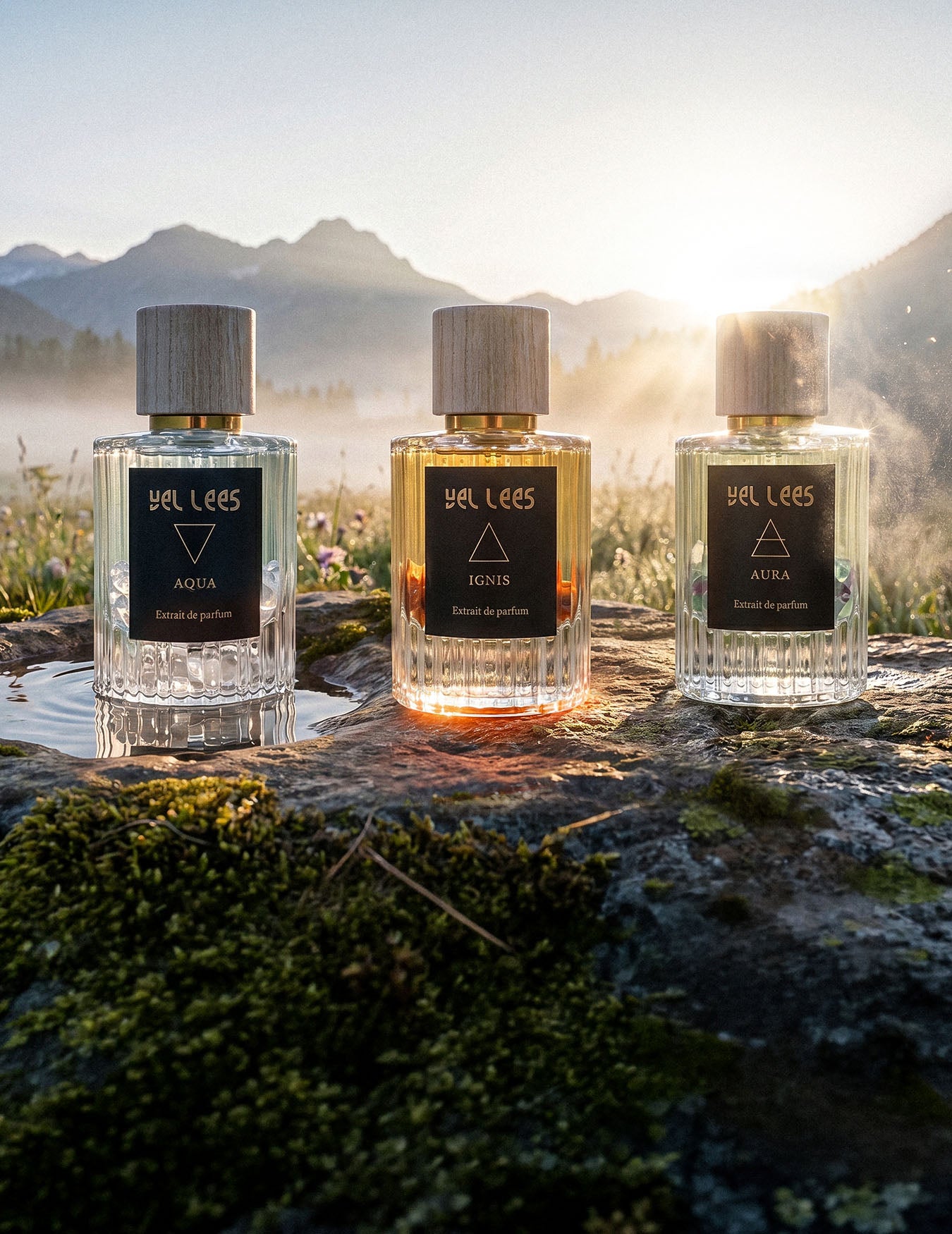 Perfumy VEL LEES Żywioły – kolekcja extrait de parfum inspirowana energią ognia, wody i innych żywiołów, intensywne i trwałe kompozycje zapachowe.