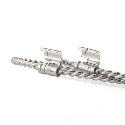 Srebrna bransoletka tensorowa - Amulet ochronny ze srebra próby 925 - Kubit Królewski (144 MHz)