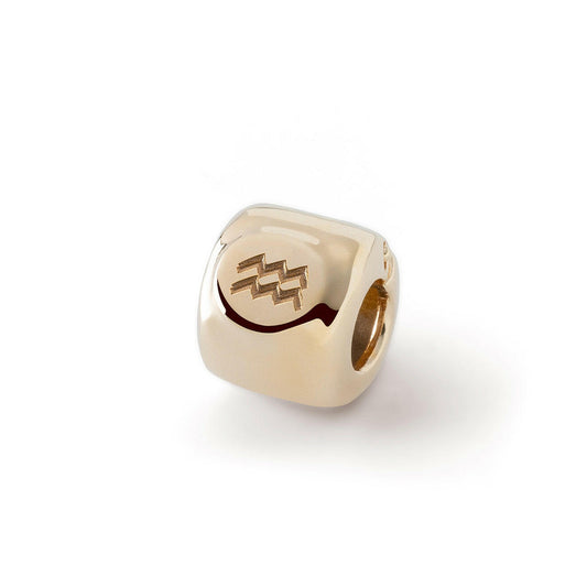 Charms ze znakiem zodiaku Wodnik (♒︎) Pozłacany - srebro pr. 925.