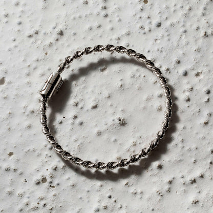 Srebrna bransoletka tensorowa - Amulet ochronny ze srebra próby 925 - Kubit Królewski.