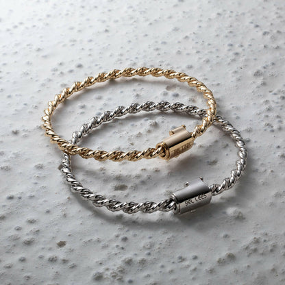 Srebrna bransoletka tensorowa - Amulet ochronny ze srebra próby 925 - Kubit Królewski.