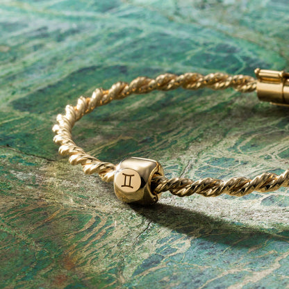 Złota bransoletka tensorowa - Amulet ochronny ze złota próby 585 - Królewski.
